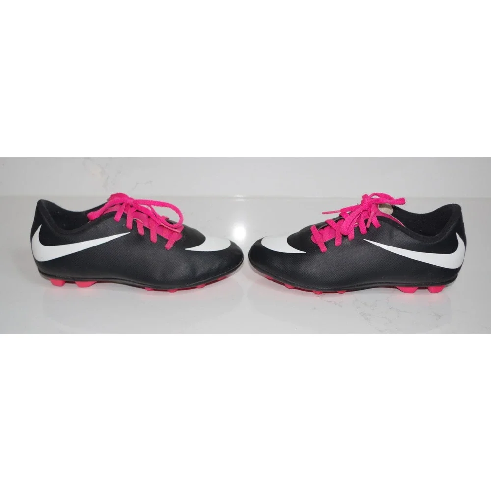 Nike Mercurial Victory V FG Kids Size 2.5Y Soccer Cleats Black Pink 749906-016